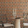 Marrakesh Stripes in Paprika Zellige Tiles on Wall
