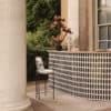 Marrakesh Stripes in Espresso Zellige Tiles Outdoor Bar