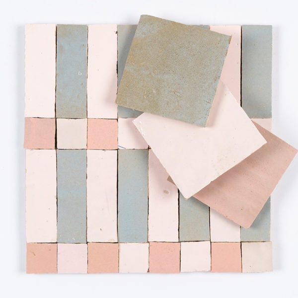 Marrakesh Stripes in Sea Salt Zellige Tiles