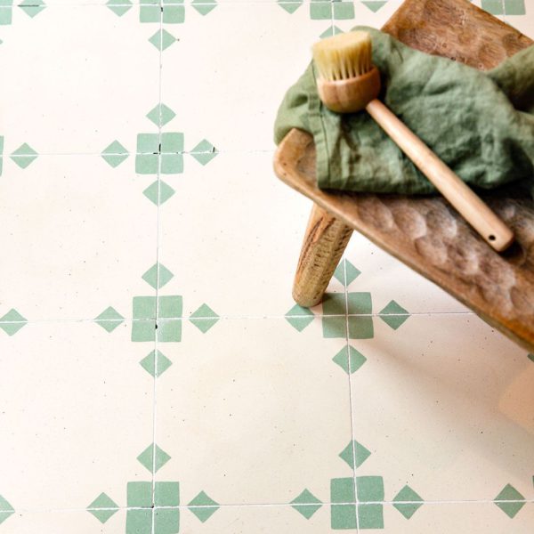 Anthropology Green Encaustic Cement Tile