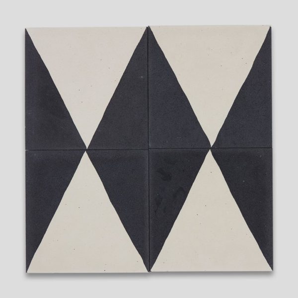 Black Pyramid Encaustic Cement Tile