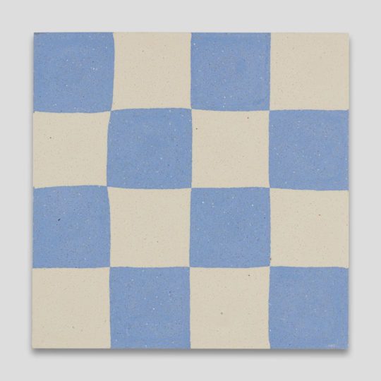 Blue Checkers Sanded 602 Encaustic Cement Tile