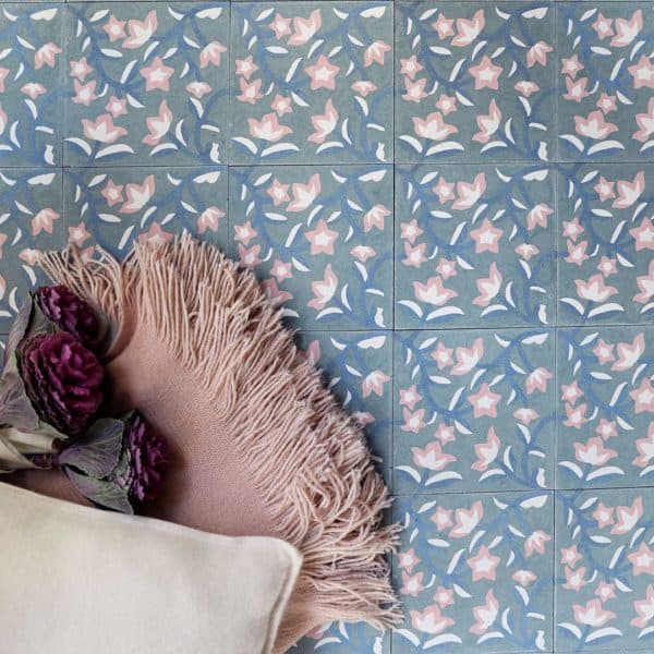 Blue Ivy Encaustic Cement Tile