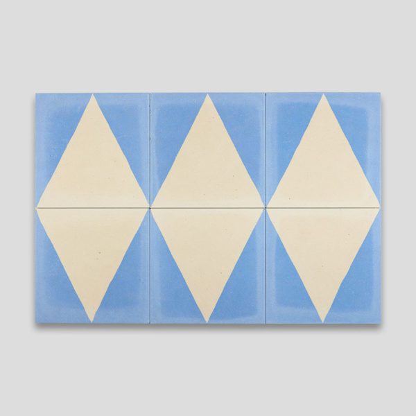 Blue Pyramid Encaustic Cement Tile