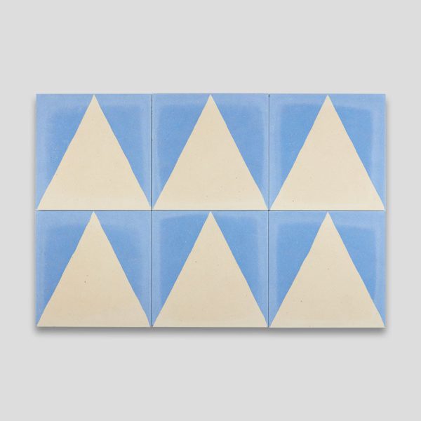 Blue Pyramid Encaustic Cement Tile