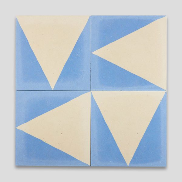 Blue Pyramid Encaustic Cement Tile