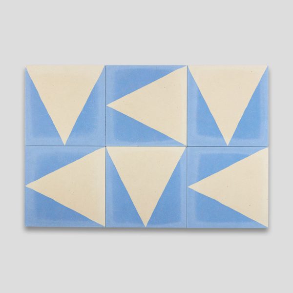 Blue Pyramid Encaustic Cement Tile