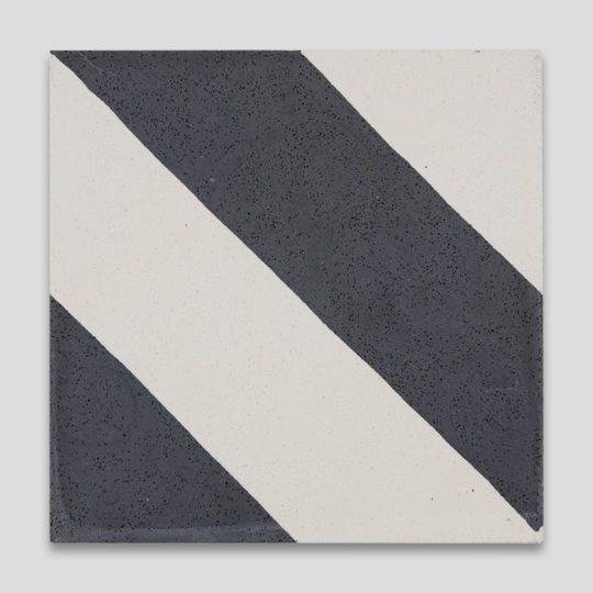 Cross Stripe Black Encaustic Cement Tile