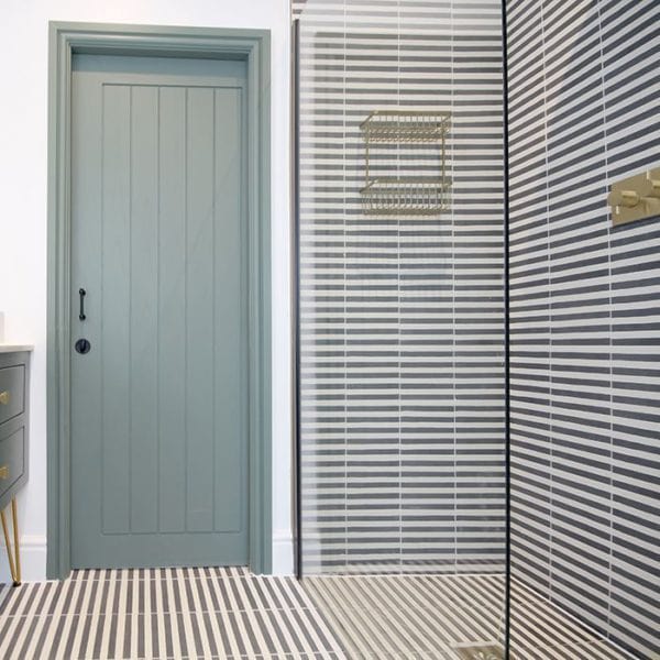 Dark Blue Stripes Encaustic Cement Tile