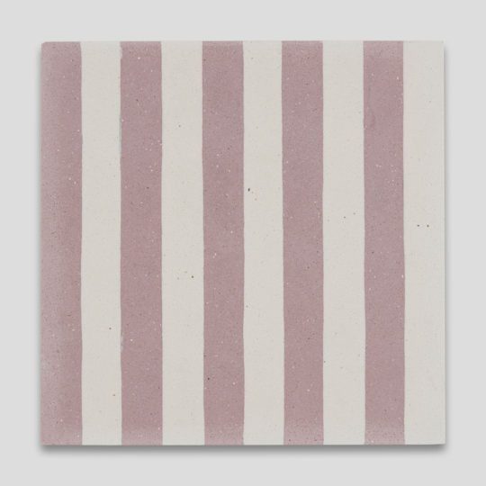 Dirty Pink Stripes Encaustic Cement Tile