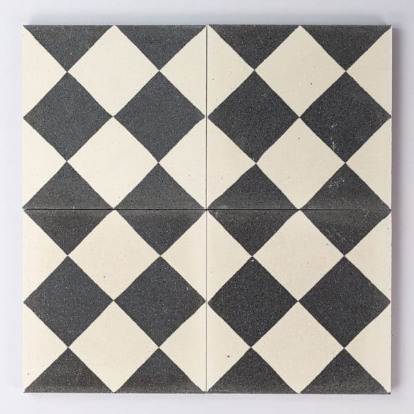 Double Diamond Encaustic Cement Tile