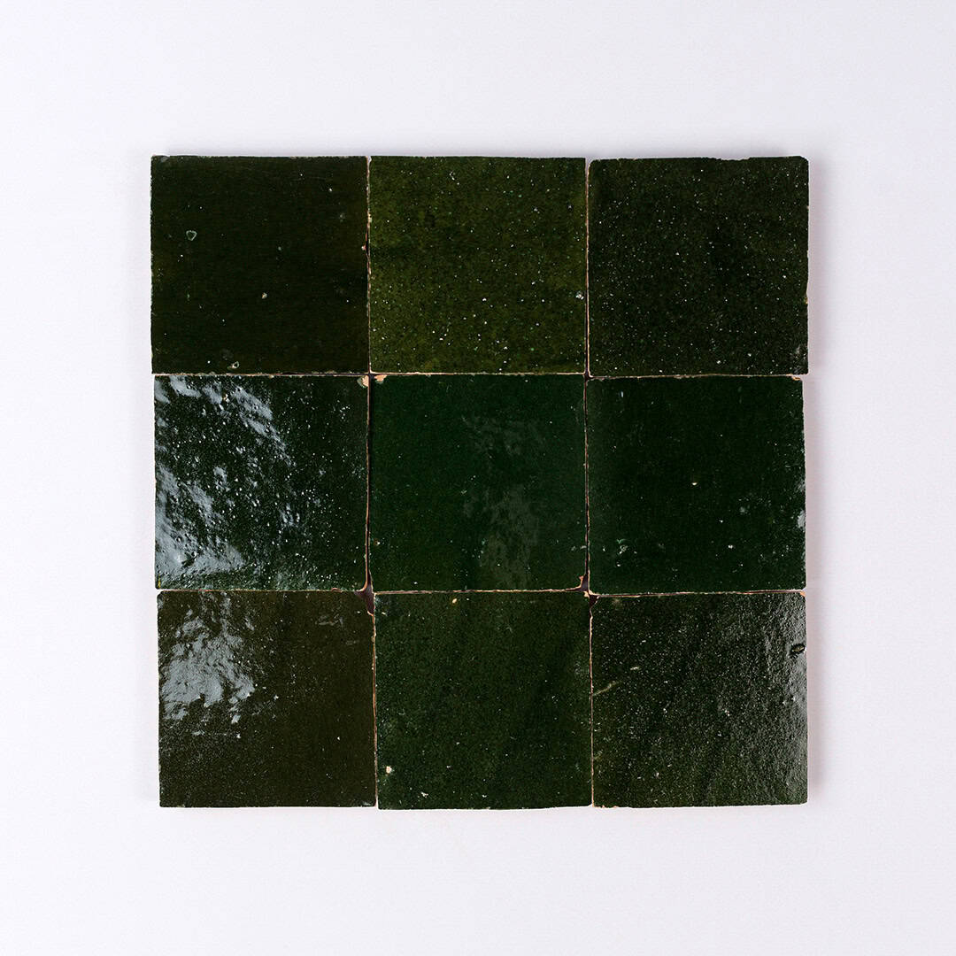 Moroccan Dark Green Zellige Tile - Otto Tiles & Design