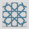 GC89 V Turquoise Handmade Turkish Ceramic Tile