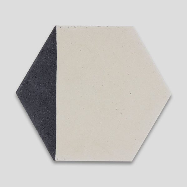 Hex Black Caret Hexagon Encaustic Cement Tile