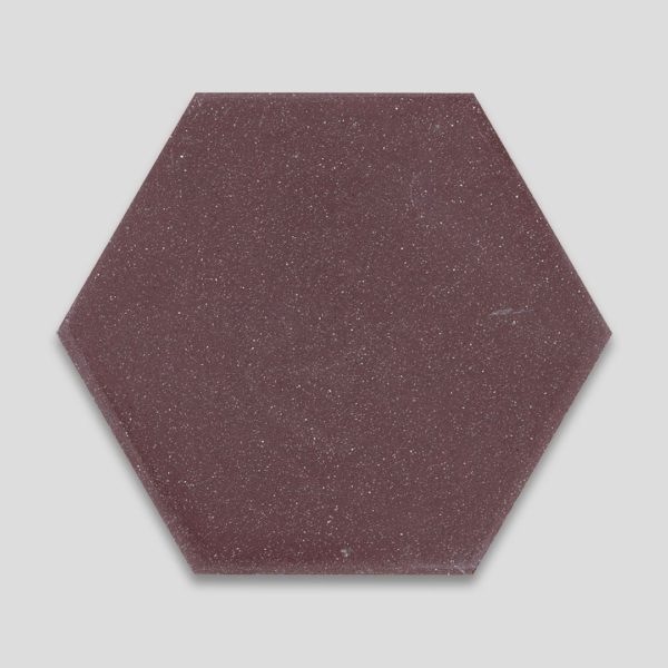Hex Plain Aubergine Hexagon Encaustic Cement Tile