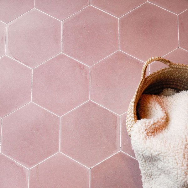 Hex Plain Candy Hexagon Encaustic Cement Tile