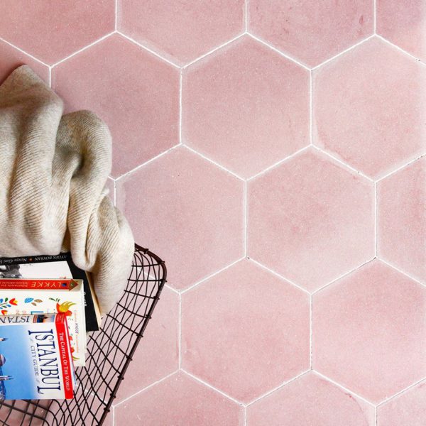 Hex Plain Candy Hexagon Encaustic Cement Tile