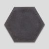 Hex Plain Deep Black Hexagon Encaustic Cement