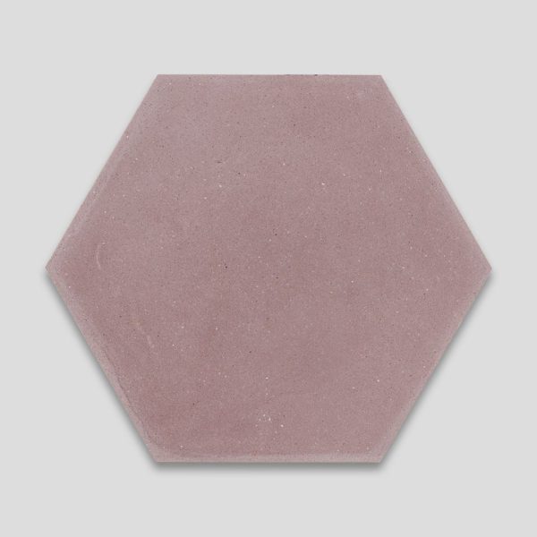 Hex Plain Dirty Pink Hexagon Encaustic Cement Tile