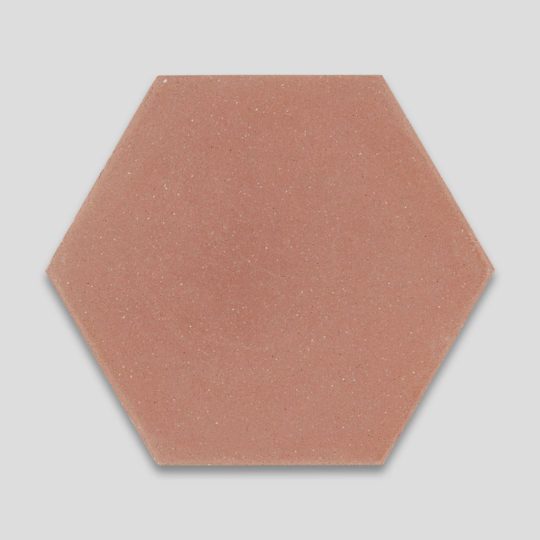 Hex Plain Peach Hexagon Encaustic Cement Tile