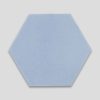 Hex Plain Sky Blue Hexagon Encaustic Cement Tile