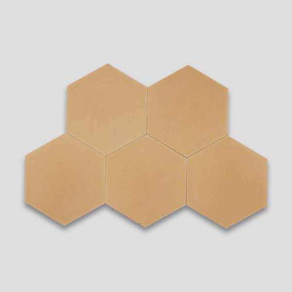 Hex Plain Yellow Hexagon Encaustic Cement Tile