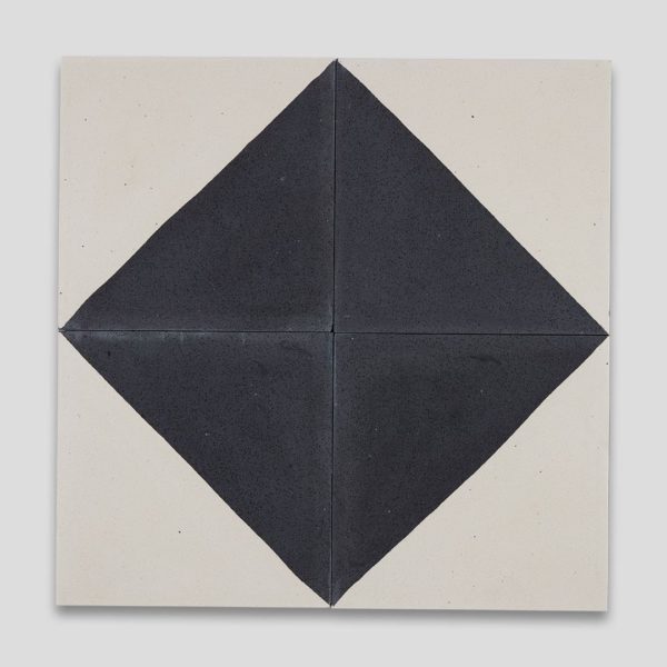 Magic Triangle Black Encaustic Cement Tile