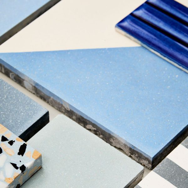 Magic Triangle Blue 602 Encaustic Cement Tile
