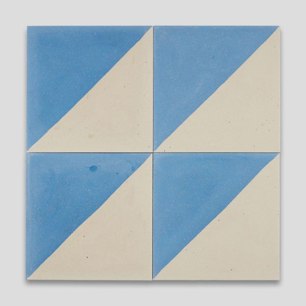 Magic Triangle Blue 602 Encaustic Cement Tile