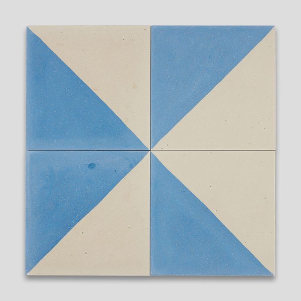 Magic Triangle Blue 602 Encaustic Cement Tile