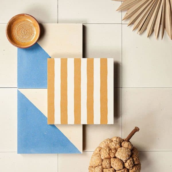 Magic Triangle Blue 602 Encaustic Cement Tile