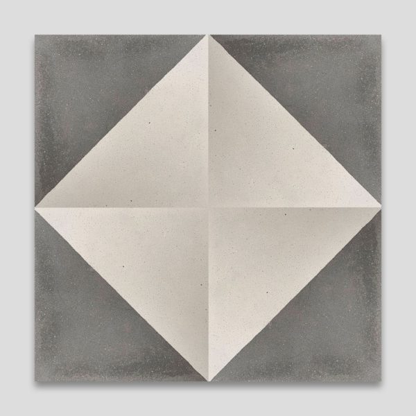 Magic Triangle Gray Encaustic Cement Tile