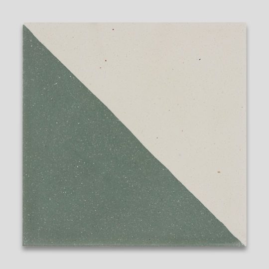 Magic Triangle Green Encaustic Cement Tile