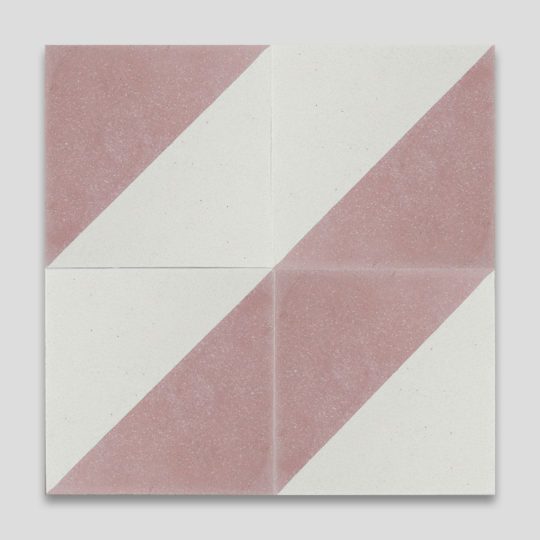 Magic Triangle Pink Encaustic Cement Tile