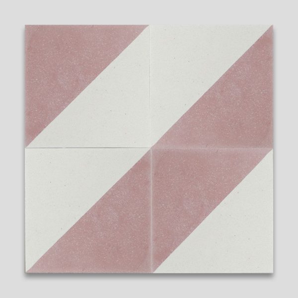 Magic Triangle Pink Encaustic Cement Tile