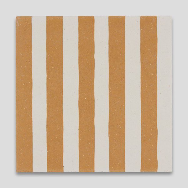 Mustard Stripes Encaustic Cement Tile