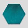 Oxidised Turquoise Hexagon Ceramic Tile