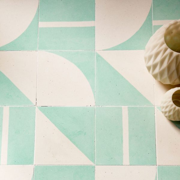 Tiffany Geometry Encaustic Cement Tile