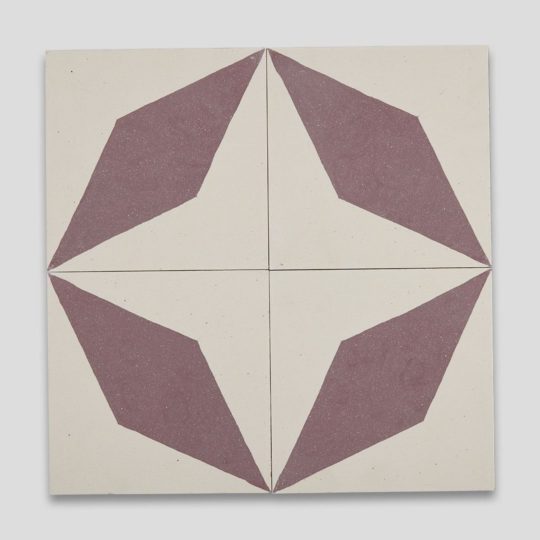 Aubergine Diamond Encaustic Cement Tile