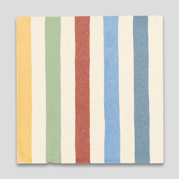 Rainbow Stripes Encaustic Cement Tile