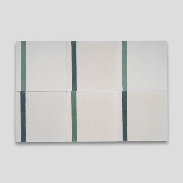 Duo Green Stripe Encaustic Cement Tile