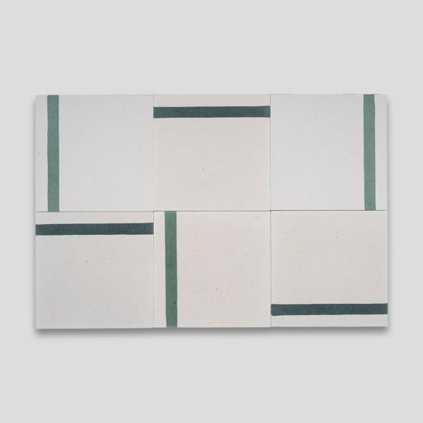 Duo Green Stripe Encaustic Cement Tile