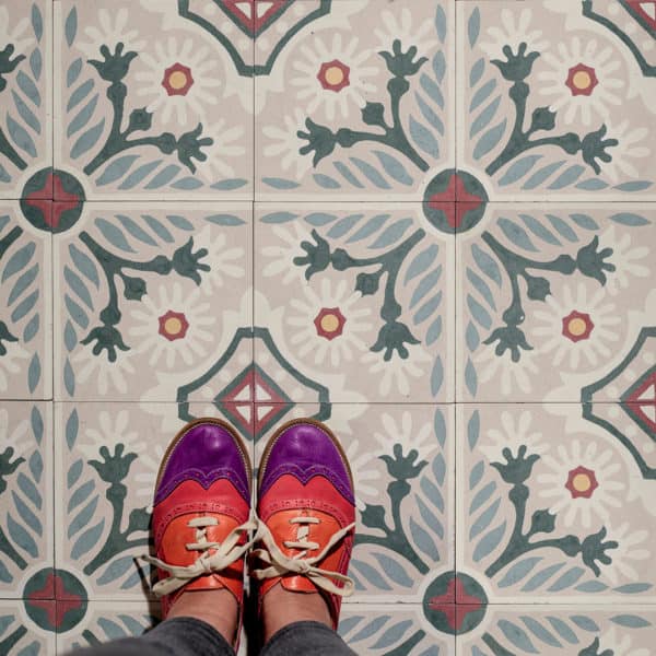 Daisy Encaustic Cement Tile