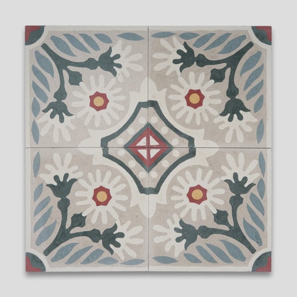 Daisy Encaustic Cement Tile