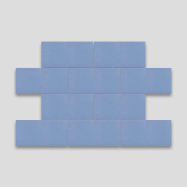 Blue Rectangle Encaustic Cement Tile