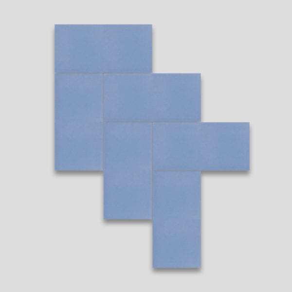 Blue Rectangle Encaustic Cement Tile