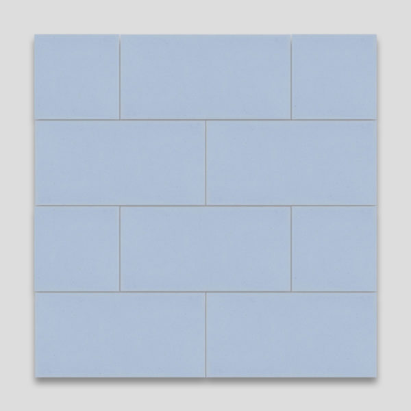 Sky Blue Rectangle Encaustic Cement Tile