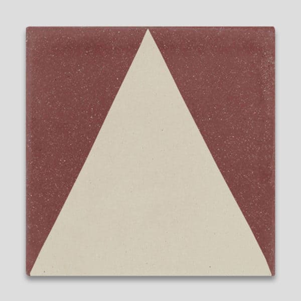 Burgundy Pyramid Encaustic Cement Tile