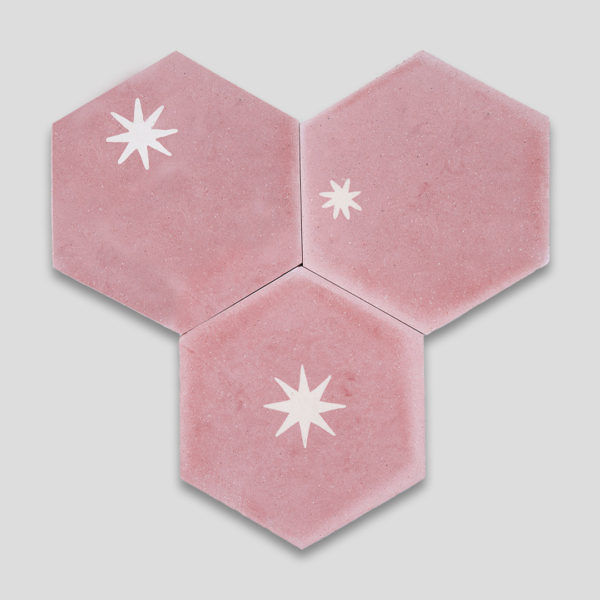 Starry Night Candy Hexagon Encaustic Cement Tile