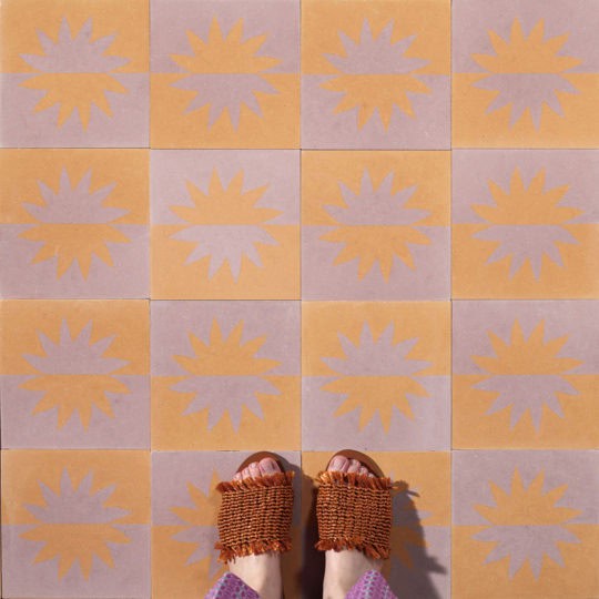 Sunny Melon - Dirty Pink Encaustic Cement Tile